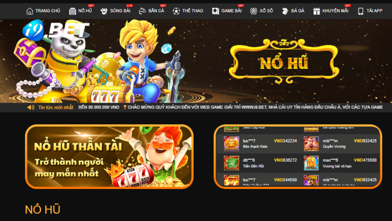 Nổ hũ online i9BET có luật chơi đơn giản và dễ tiếp cận